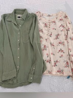 Two long sleeved shirts